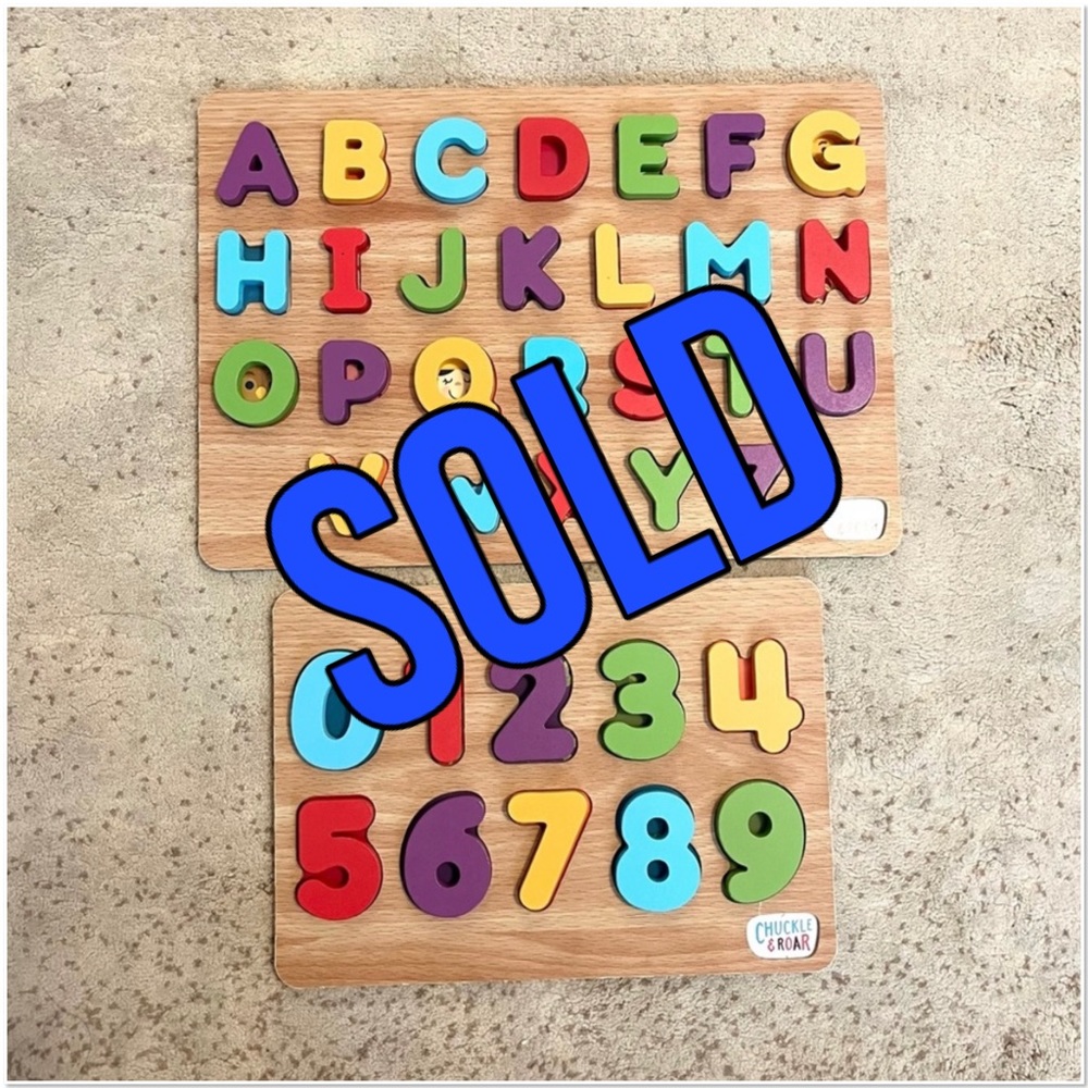 Chuckle & Roar ABC's & 123s Wood Kids
Puzzle Set 36pc